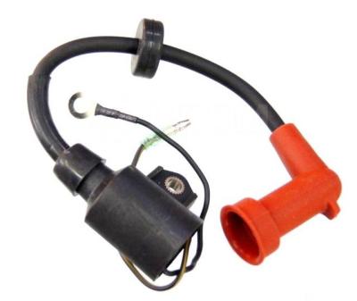 Катушка зажигания (высоковольтная короткая) Yamaha T30 61N-85570-00 (Hidea 30F-01.02.07.00)