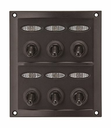 Панель бортового питания 6 переключателей, переключателей, индикация