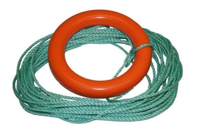 Кольцо спасательное плавучее с линем 15 м (белого цвета)