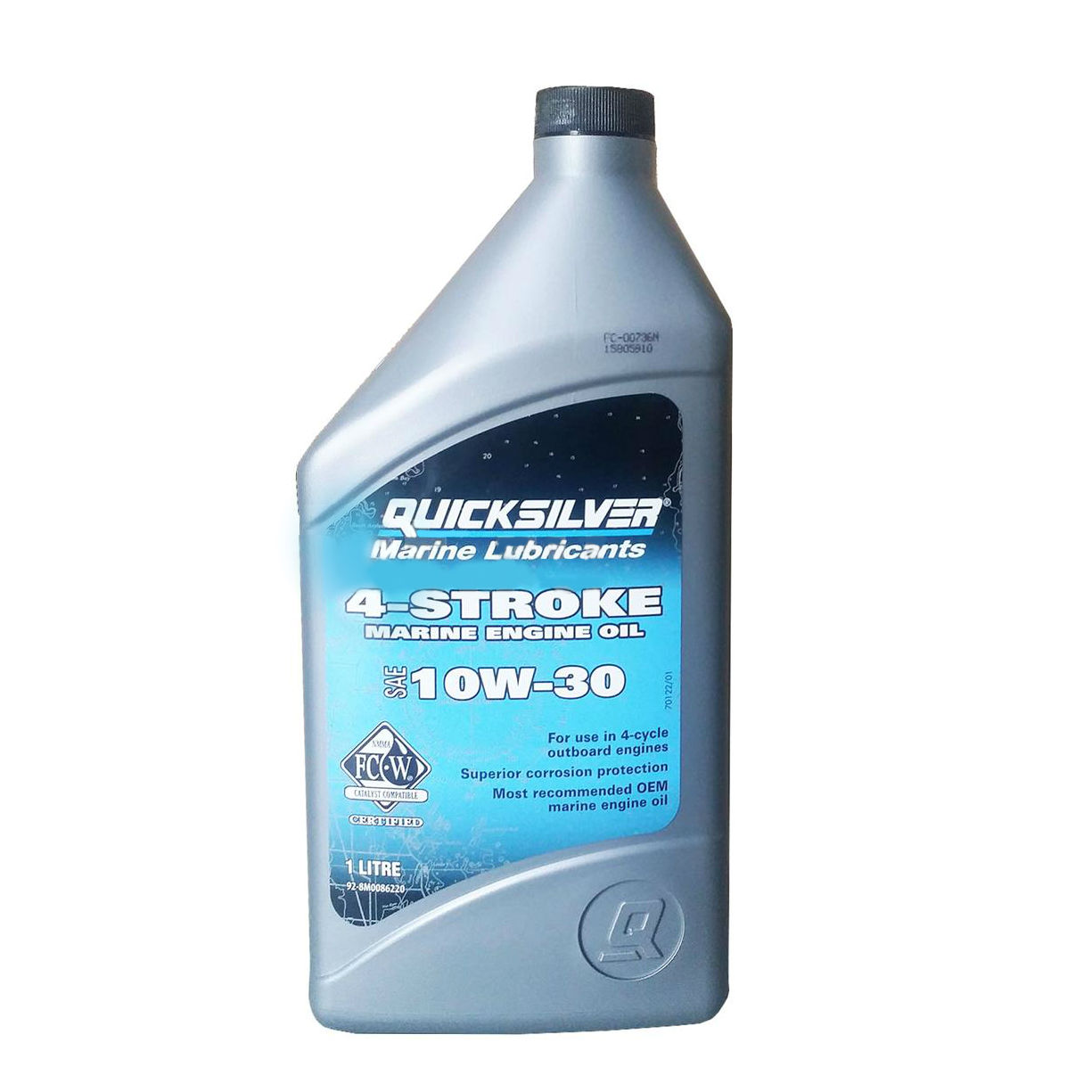 Масло Quicksilver 4-т 10W30  для двигателей 045 (4S OB OIL 1L@6)  1л