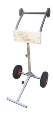 Тележка для лодочного мотора "ЛЮКС" - нержавеющая сталь,разборная, колесо 26080, для моторов до 30