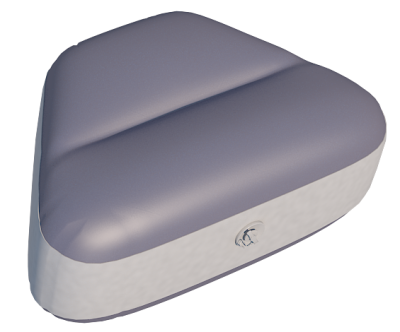 Надувное сиденье в нос лодки №3 серое